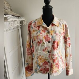 COLDWATER CREEK FLORAL JACKET